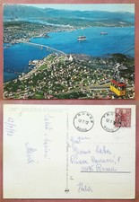 Norway - Tromso Tromsø. View of the town with the areal cable - way. 1972