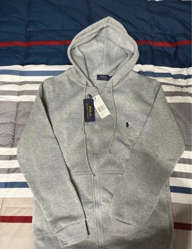 Ralph lauren felpa zip grigia - felpa,