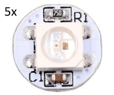 5X CHIP LED RGB SMD 5050 5V multicolore alta luminosità WS2812B con base luce 