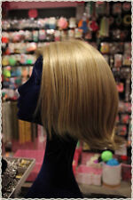 Parrucca corta biondo naturale lunghezza circa 25 cm cosplay carnevale