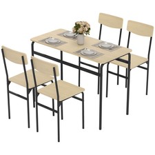 HOMCOM Set Tavolo e Sedie 5 pz