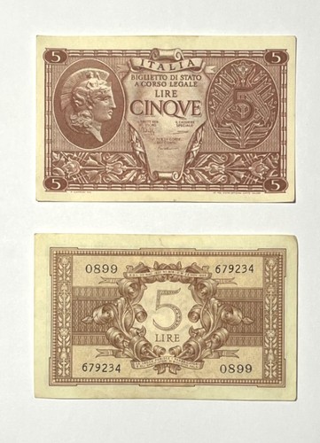 Cinque lire carta - lire,