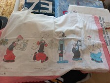 lenzuolo e federa vintage Braccio di Ferro usati per letto singolo ad una piazza