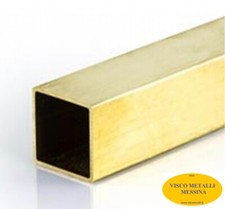 Tubo quadro ottone naturale mm