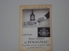 advertising Pubblicità 1960 COGNAC PRINCE HUBERT DE POLIGNAC