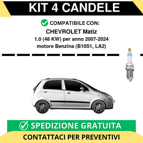 Kit candele per chevrolet - 4,