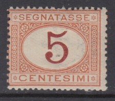 Italia Regno - Sass. Tassa 5 cv 1.800$ - MNH** firmata CHIAVARELLO