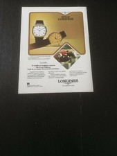 1977 LONGINES OROLOGI CRISTALLO DI ZAFFIRO IN ORO PUBBLICITA EPOCA  OLD AD