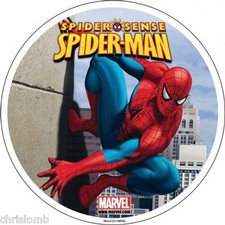 Cialda SPIDERMAN Decorazione Torta Ostia o Zucchero TONDO PERSONALIZZABILE 