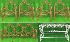 SALOTTO IN VERO FERRO PIENO BATTUTO A MANO - 4 POLTRONE, 1 DIVANO E 1 TAVOLINO