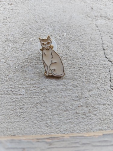 Spilla smaltata gatto vintage - smaltata,