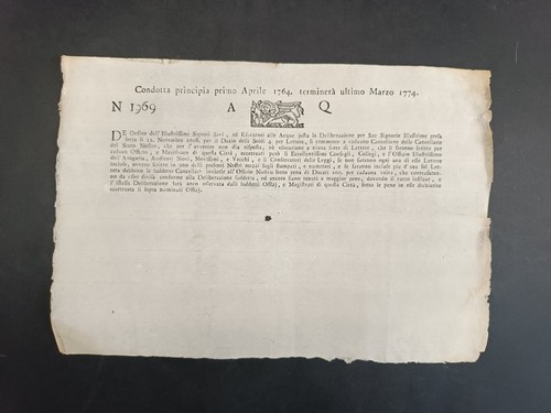 Documento storico originale - documento,