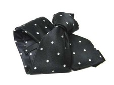 Cravatta uomo nera a pois