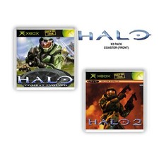 Classico Halo Xbox Style Plastic Coaster Pack, Halo 1 Combat Evoluto & Halo 2 Art
