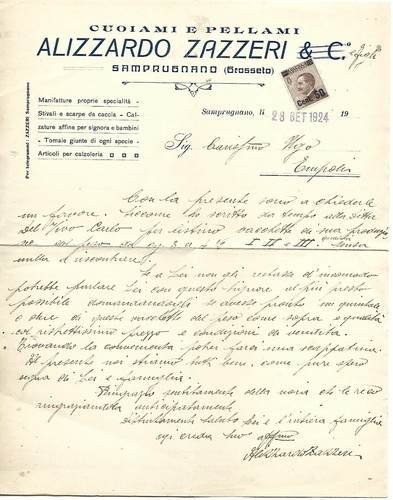 1924 50c 55c nuovo - 50c/55c, lettera
