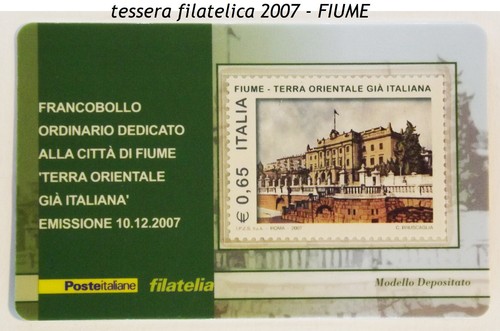 2007 tessera filatelica - tessera,