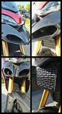Protezione Griglia Radiatore olio Ducati Multistrada 1200 2010-2014 Inox nero