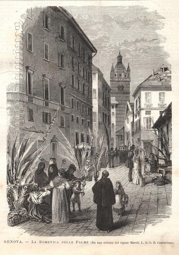 Stampa antica genova centro - antica,