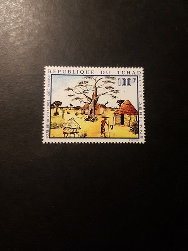 Timbro tchad quadri - quadri, natale