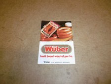 ADESIVO PUBBLICITARIO D'EPOCA WUBER WURSTEL
