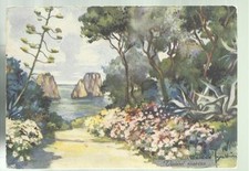 CARTOLINA ARTISTICA GINO FRATTINI VISIONI MARINE  FRATELLI CAVALCA LA SPEZIA H
