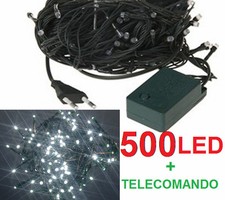 Serie 500 led bianco freddo Natale albero bianchi luci lucciole addobbi Fredda