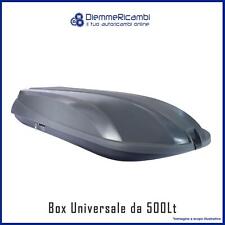 BOX BAULE AUTO DA TETTO PORTAPACCHI PORTATUTTO 500 LT GRIGIO - PORTABAGAGLI