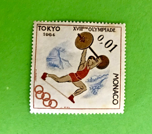 Francobollo monaco olimpiadi - monaco,