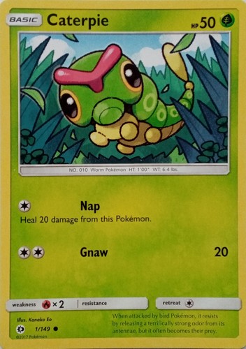149 caterpie common sun - common, |
