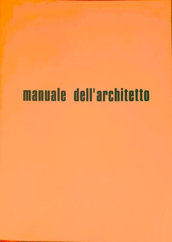 Manuale dell architetto - dell'architetto, anni