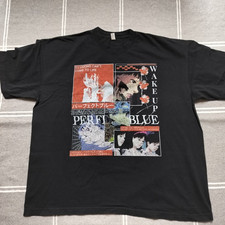 T-shirt grafica adulto 2XL blu perfetta RARA Satoshi Kon LA Apparel streetwear
