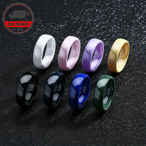 Anello ceramica largo mm - anello, 6