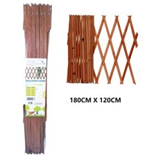 x Traliccio  Legno Rete Estensibile Piante Rampicanti Staccionata 180x120cm hmj