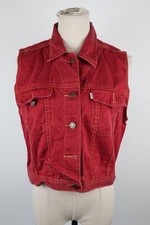 LEVI'S JEANS GIUBBINO GIACCA DONNA Tg. L WOMAN JACKET COTONE DENIM SMANICATO