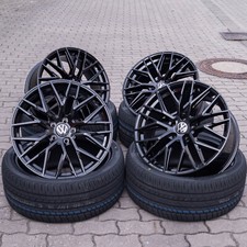 Cerchi in lega 17 pollici RS4 per VW Golf 5 6 7 8 R GTD GTI GTE Sportsvan ET45 neri