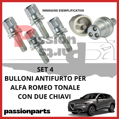 Kit bulloni antifurto cerchi - kit,