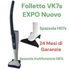 VORWERK FOLLETTO VK7S SENZA FILO MULTIFUNZIONE EB7s SPAZZOLA HD7S 1 BATTERIA