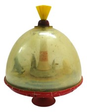 trottola in latta e plexiglass vintage anni 60 paesaggio nordico