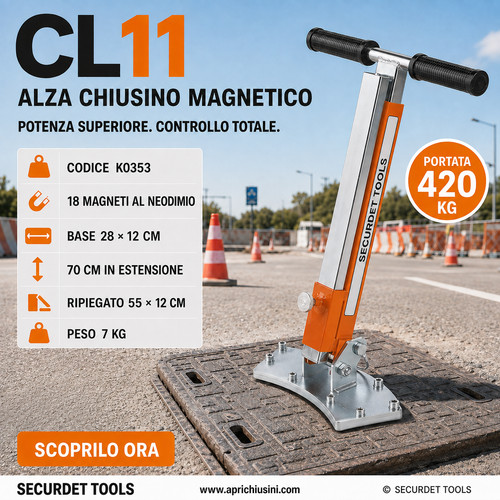 Alza chiusini magnetico curvo - magnetico,