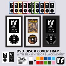 Disco e copertina cornice DVD - nero, bianco e colori + vetro UV e opzioni di montaggio Regno Unito