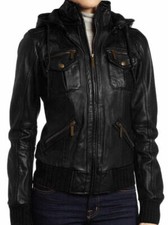 Bomber da donna in vera pelle