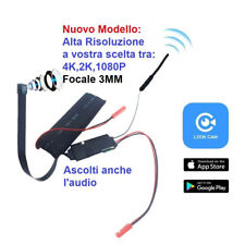 TELECAMERA AHD 4K MICRO CAMERA MINICAM IP WIFI P2P AUDIO 1ORA OCCULTABILE FACILE