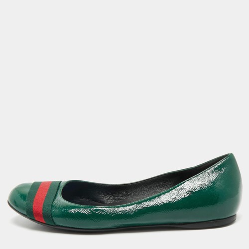 Ballerine gucci pelle verde - gucci,