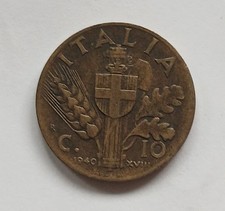 Moneta 10 Centesimi 1940 Spiga