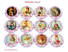 NEWS - SERIE DE 12 CAPSULES DE CHAMPAGNE - GENERIQUE (Pin Up)