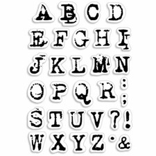 Timbri acrilici Lettere Alfabeto Maiuscolo Reporter Uppercase Alphabet