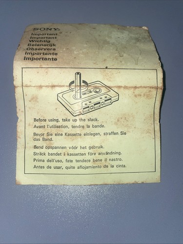 Foglio istruzioni cassetta - foglio,