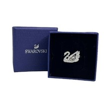 Swarovski Anello Cigno Danzante Cigno, Bianco, Rodiato EUR 52 / USA 6