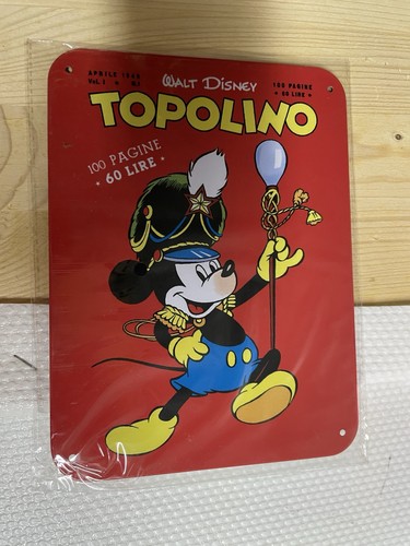 Targa metallo topolino 1 - metallo,