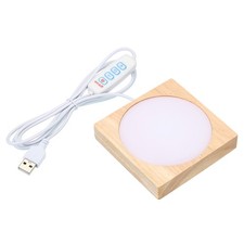 Wooden Base With LED 4x4"